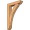 Ekena Millwork Thorton Slat Smooth Bracket w/ Offset Brace, Western Red Cedar, 5 1/2"W x 22"D x 34"H BKT0604X22X34THR06SWR - alternate 1